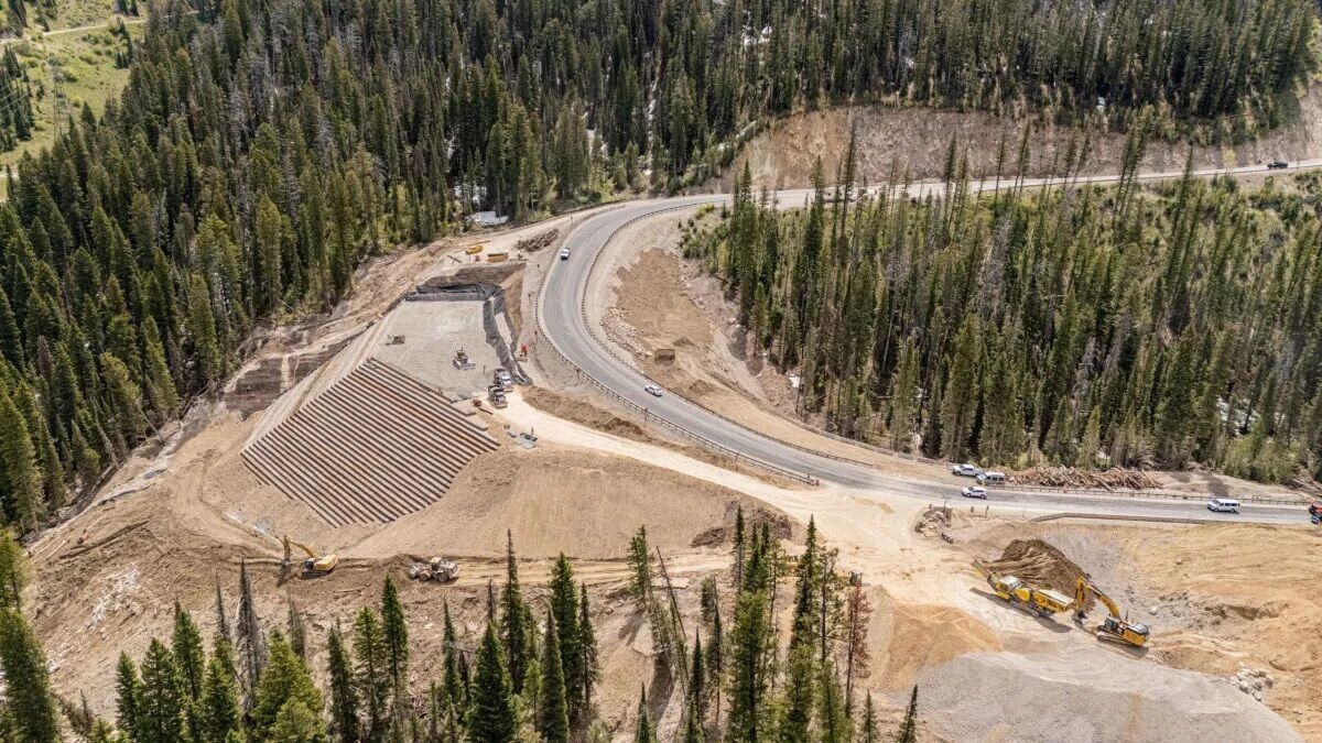 Teton highway collapse